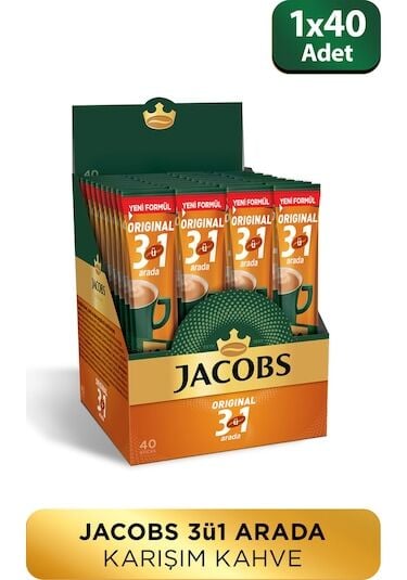 JACOBS 3'Ü BİR ARADA KAHVE 40'LI PAKET