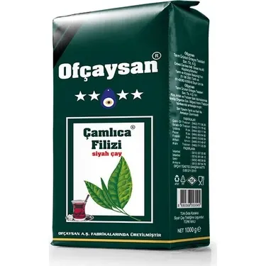 OFÇAY ÇAMLICA FİLİZİ SİYAH ÇAY 1000 GR