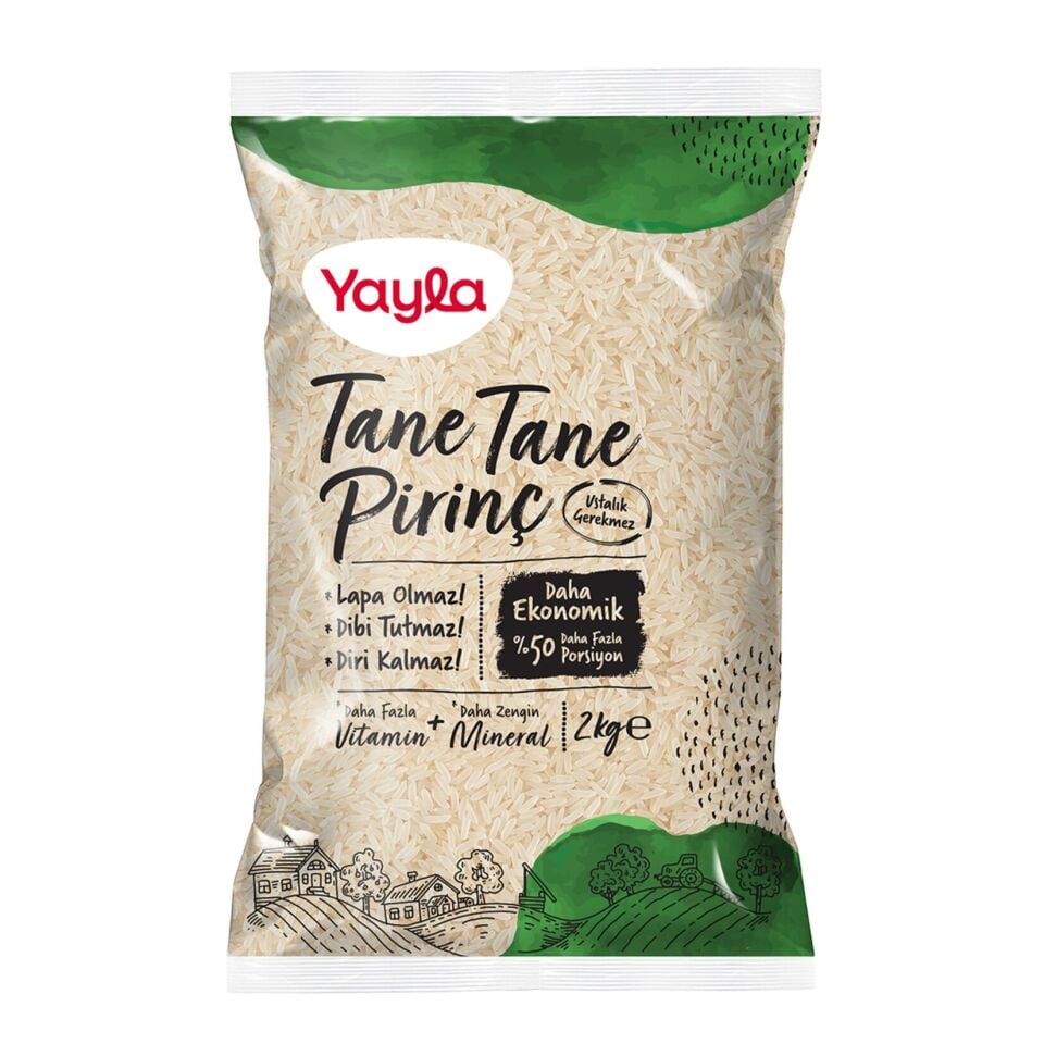 YAYLA TANE TANE PİRİNÇ 2000 GR