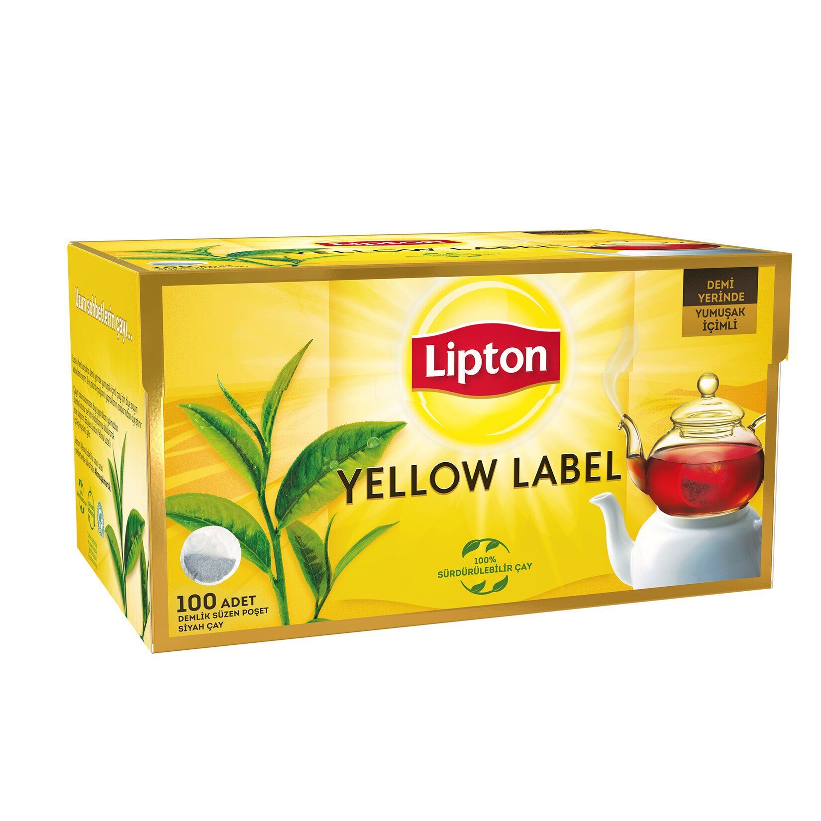 LİPTON YELLOW LABEL DEMLİK POŞET ÇAY 100 LÜ